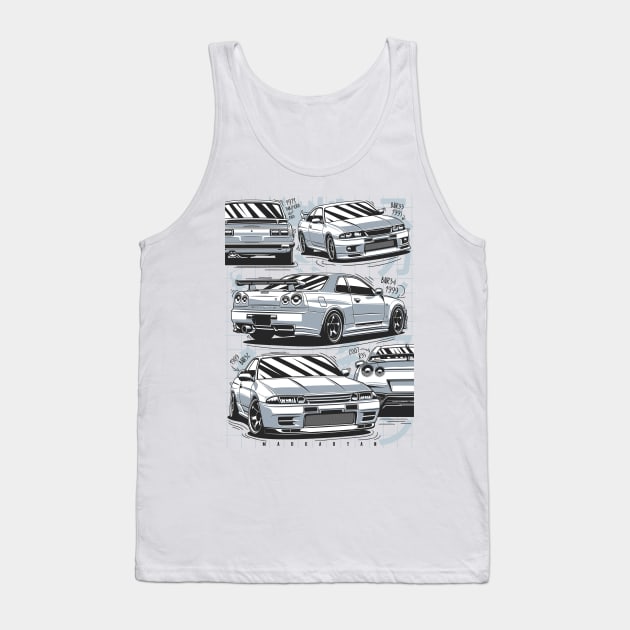 Skyline gtr generations Tank Top by Markaryan